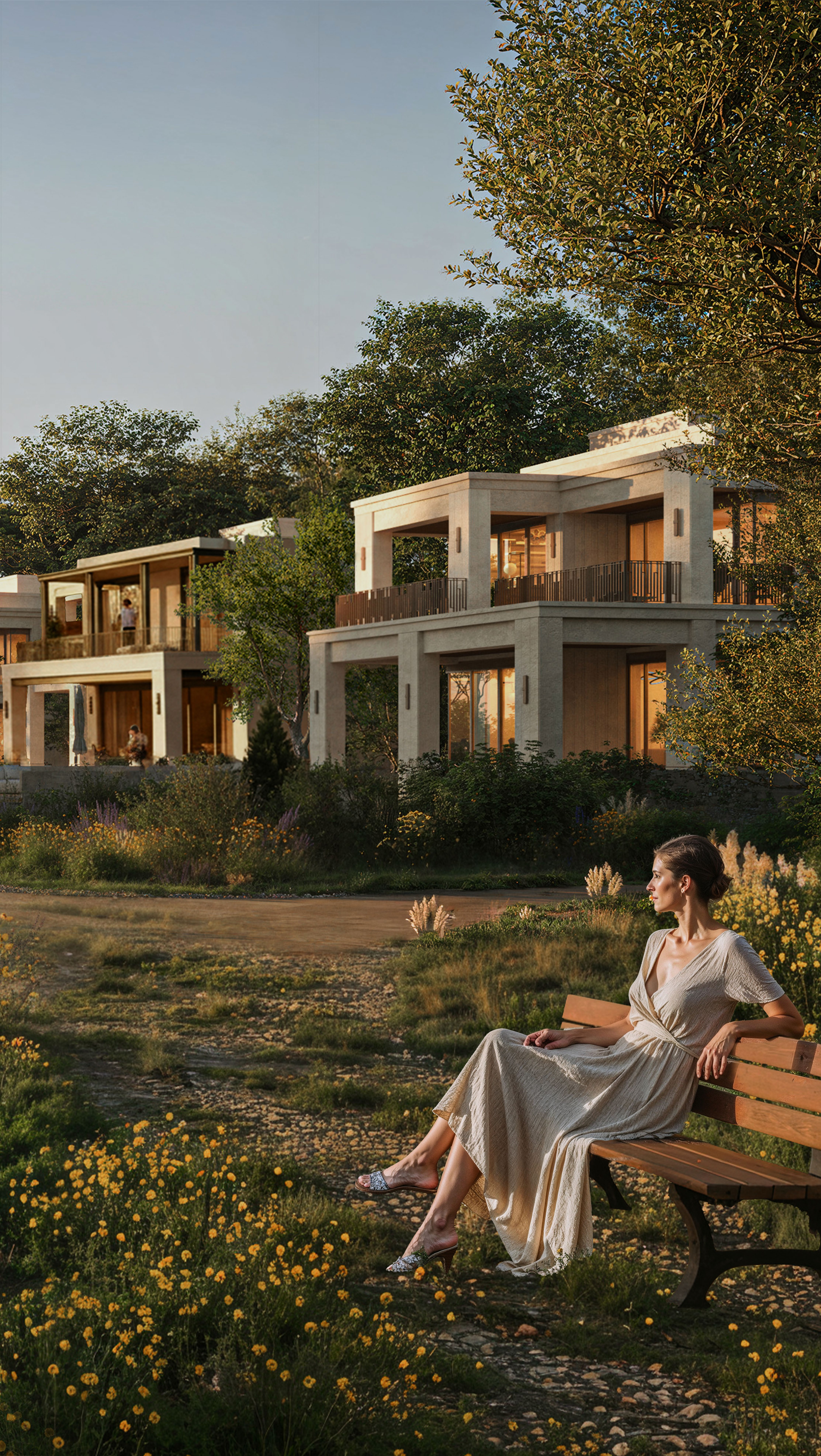 Tbilisi Waterfront full masterplan aerial view — 590-hectare development on the banks of the Kura River