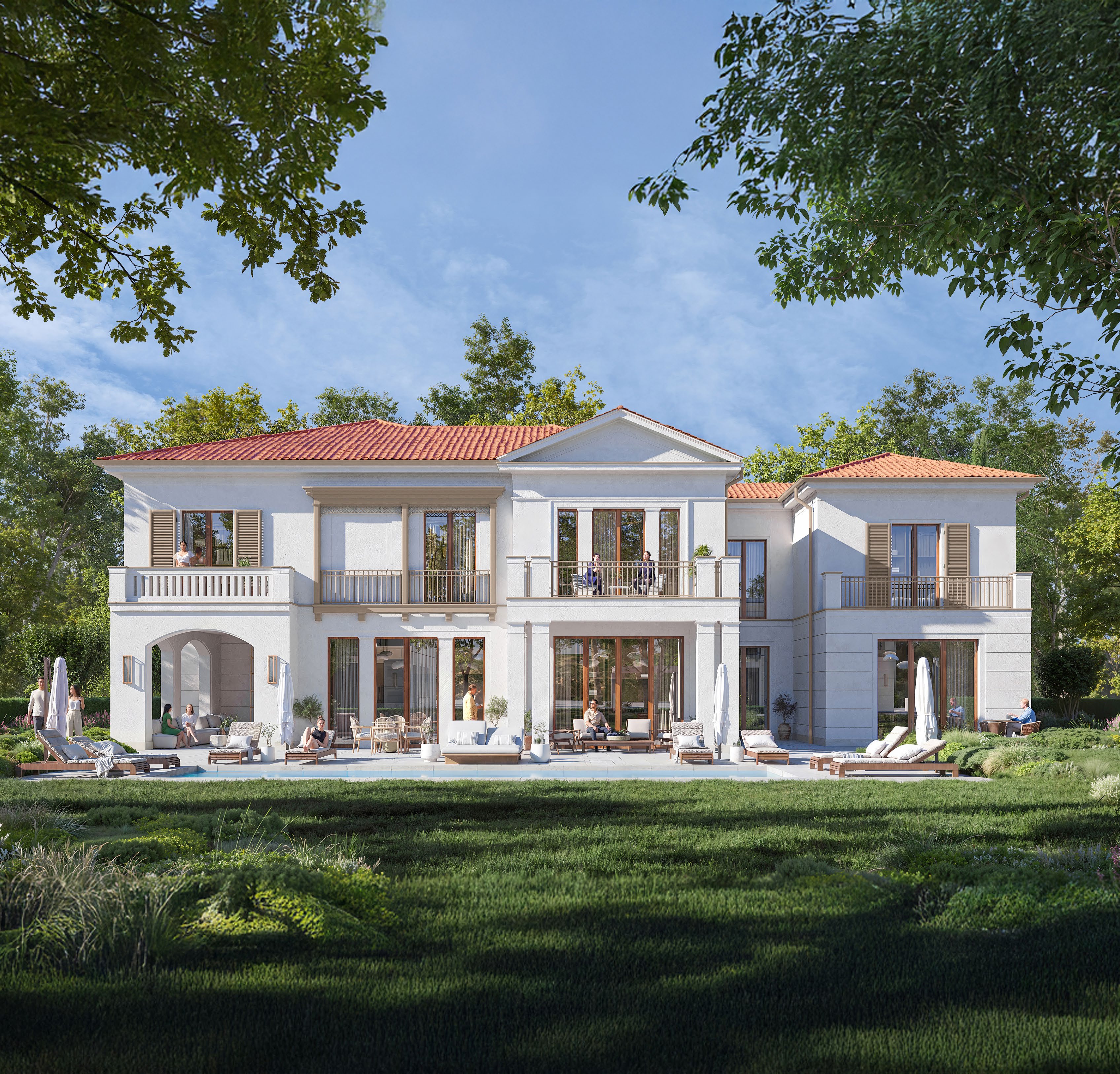 Aspen villa at Tbilisi Waterfront — contemporary six-bedroom residence with garden views
