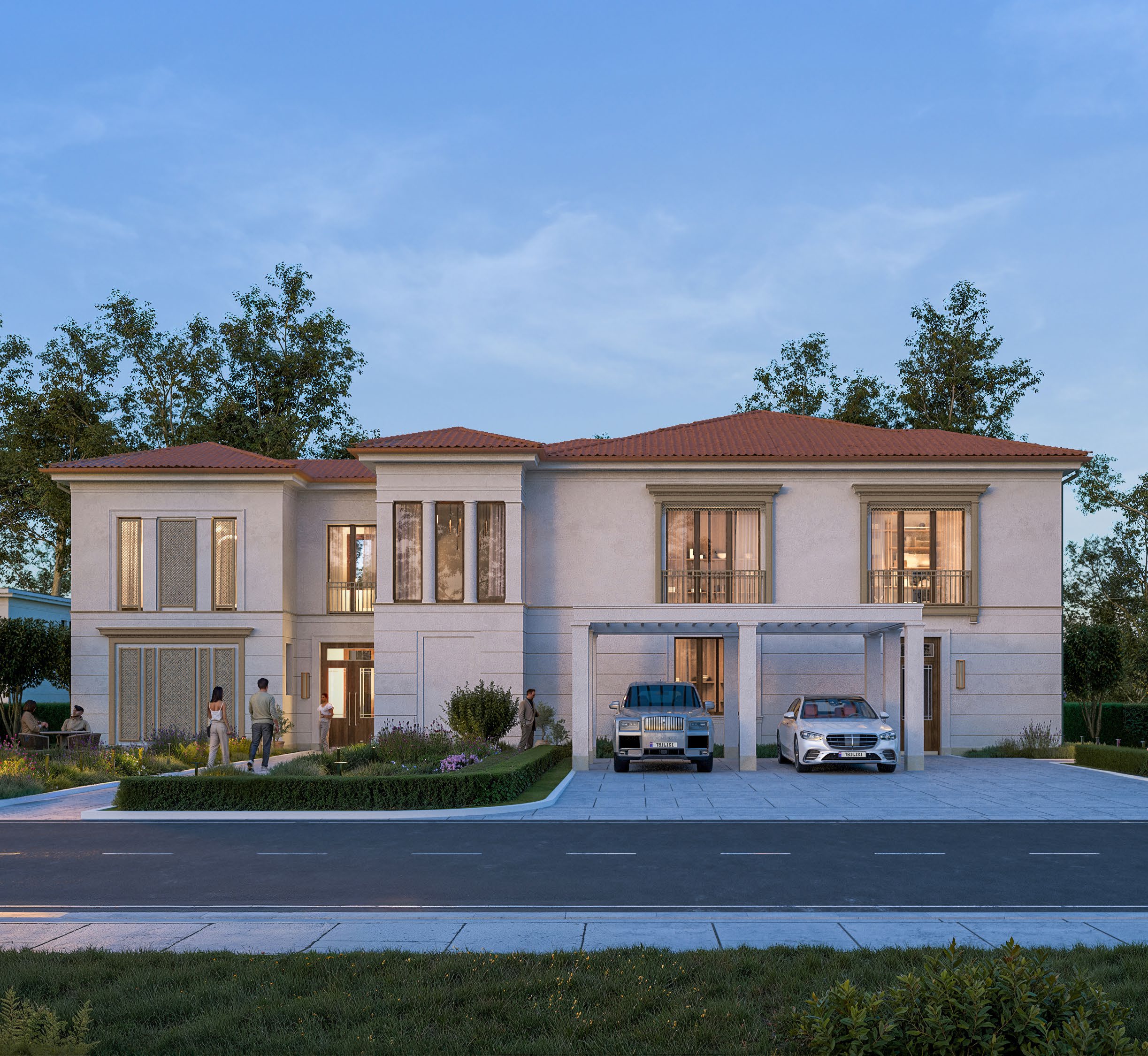 Aspen villa exterior at Tbilisi Waterfront — 6-bedroom luxury home by Eagle Hills