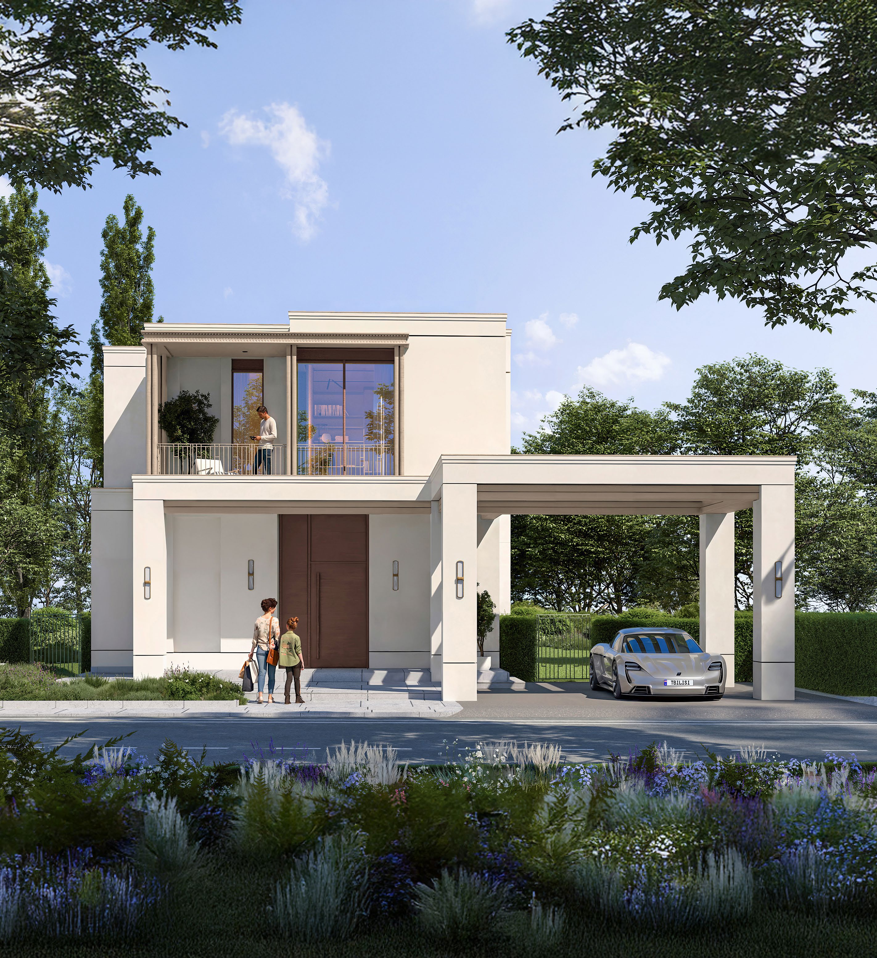 Spring villa exterior at Tbilisi Waterfront — 3-bedroom luxury home by Eagle Hills
